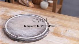  Presentation with sport nutrition whey protein powder - Amazing PPT theme having wheat-flour-powder-and-pizza backdrop and a soft green colored foreground