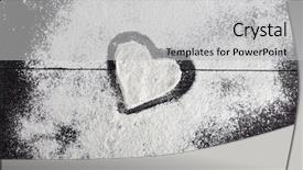  Presentation with shape heart - Cool new PPT theme with wheat flour with heart shape backdrop and a light gray colored foreground