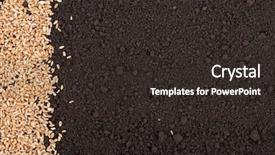  Presentation with soil - Colorful theme enhanced with wheat grain on the soil backdrop and a dark gray colored foreground