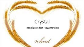  Presentation with wheat - PPT theme with wheat heart background and a white colored foreground