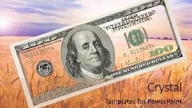  Presentation with wheat growing - Theme with wheat ready for harvest growing background and a coral colored foreground