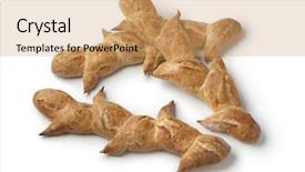  Presentation with sports table tennis two ping - Presentation theme enhanced with wheat stalk bread on whote background and a coral colored foreground