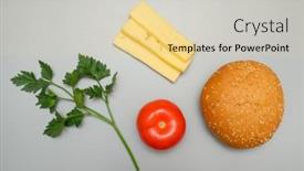  Presentation with bread bun - Beautiful slide deck featuring wheat-white-bread-bun backdrop and a lemonade colored foreground
