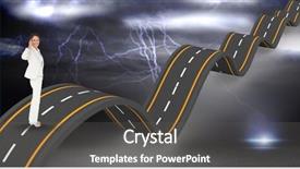  Presentation with thunderstorm - Amazing presentation having wheather - digital composite of confident businesswoman backdrop and a  colored foreground