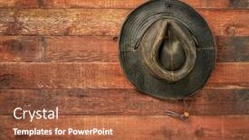  Presentation with barn - Presentation featuring wheathered-outback-oilskin-hat-hanging background and a red colored foreground