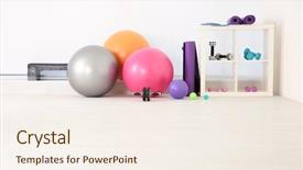  Presentation with medicine wheel - Beautiful slide deck featuring medicine wheel - interior of physiotherapist's office backdrop and a sky blue colored foreground