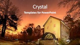  Presentation with usa - Slide deck consisting of water wheel - sell's mill in northeast georgia background and a tawny brown colored foreground