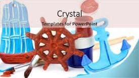  Presentation with hand cute dolls and toy - Slides with wheel anchore - hand made ceramic toys background and a lemonade colored foreground