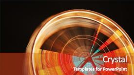  Presentation with ferris wheel - Presentation theme featuring wheel at a county fair background and a crimson colored foreground