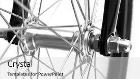  Presentation with wheel axle - Slide set consisting of wheel axle - bike detail on white background background and a light gray colored foreground