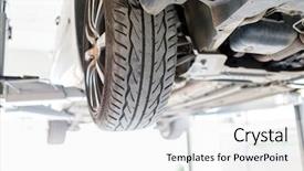  Presentation with fixed prosthodontics - Amazing PPT theme having wheel axle - car hub being fixed backdrop and a white colored foreground