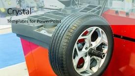  Presentation with wheel - Slides having wheel balancing on special machine background and a light blue colored foreground