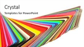  Presentation with color spectrum - PPT theme enhanced with wheel chart - color guide spectrum swatch samples background and a white colored foreground