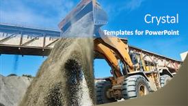  Presentation with ore - Beautiful slide deck featuring wheel-loader-loading-granite backdrop and a teal colored foreground