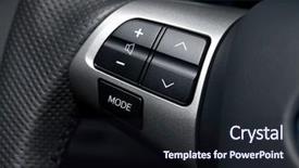  Presentation with car audio - Theme with wheel of a modern car background and a wine colored foreground