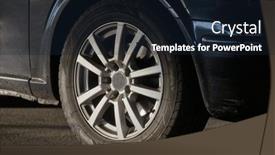  Presentation with wheel - Slide set with wheel-of-modern-car-front and a  colored foreground