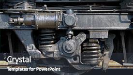  Presentation with diesel - Presentation theme with wheel of the old mechanism background and a dark gray colored foreground