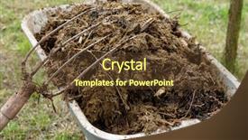  Presentation with garden - Beautiful slides featuring wheelbarrow full of manure backdrop and a tawny brown colored foreground