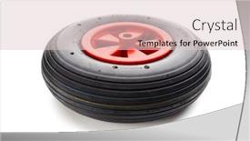  Presentation with tire - Presentation enhanced with wheelbarrow-spare-wheel-tire-isolated background and a lemonade colored foreground
