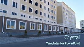  Presentation with city street - Slides with wheelchair-access-ramp-for-entrance background and a ocean colored foreground