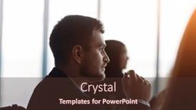  Presentation with success business - Presentation design with wheelchair-bound-businessman-confidently-leads background and a tawny brown colored foreground