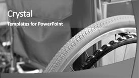  Presentation with wheelchair accessible images at school - Beautiful PPT layouts featuring wheelchair closeup backdrop and a gray colored foreground