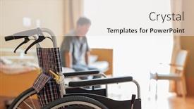  Presentation with nursing - Audience pleasing presentation theme consisting of wheelchair-in-a-nursing-home backdrop and a white colored foreground