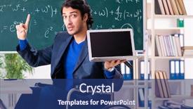  Presentation with wheelchair - Amazing slide set having wheelchair in front of chalkboard backdrop and a ocean colored foreground