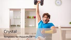  Presentation with cycling and head injury - PPT theme consisting of wheelchair lifts - injured man recovering from his background and a lemonade colored foreground