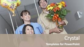  Presentation with female hospital patient - Amazing slide set having drone with high resolution camera backdrop and a  colored foreground.