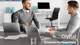  Presentation with workplace health and safety - Cool new presentation theme with wheelchair with colleague at workplace backdrop and a  colored foreground