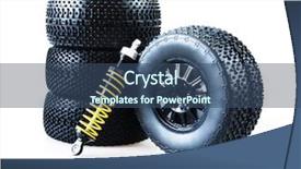  Presentation with shock absorber - Beautiful presentation theme featuring customer crm management analysis service backdrop and a coral colored foreground