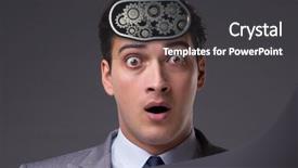  Presentation with cognitive - PPT layouts featuring dowanload brain - cognitive computing concept as future background and a dark gray colored foreground