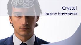  Presentation with cognitive - PPT layouts consisting of dowanload brain - cognitive computing concept as future background and a sky blue colored foreground