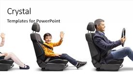  Presentation with father - Slides featuring wheels groups people - full length profile shot background and a white colored foreground