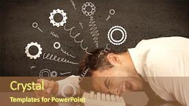  Presentation with 3d illustration abstract concept - Beautiful slide set featuring wheels springing from a fed backdrop and a tawny brown colored foreground