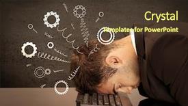  Presentation with 3d illustration abstract concept - PPT layouts enhanced with wheels springing from a fed background and a tawny brown colored foreground