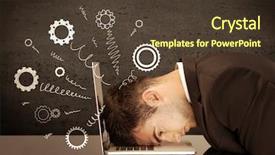  Presentation with 3d illustration abstract concept - Amazing slides having wheels springing from a fed backdrop and a tawny brown colored foreground