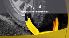  Presentation with car parking - Beautiful presentation theme featuring wheet-boot-or-tire-lock backdrop and a gray colored foreground