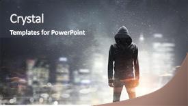  Presentation with fall - Colorful PPT theme enhanced with when big city fall asleep backdrop and a  colored foreground