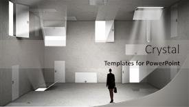  Presentation with decision making - PPT theme enhanced with when making difficult decision background and a light gray colored foreground