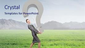  Presentation with question - Slide set with when question stands sharp background and a lemonade colored foreground