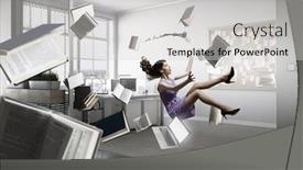  Presentation with reading - Audience pleasing presentation theme consisting of when-reading-takes-your-away backdrop and a light gray colored foreground