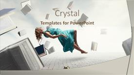  Presentation with reading - Theme consisting of when-reading-takes-your-away background and a sky blue colored foreground