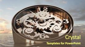  Presentation with time - PPT theme enhanced with when-time-is-passing-mixed background and a tawny brown colored foreground