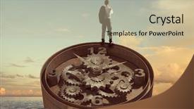  Presentation with time - Beautiful theme featuring when time is passing mixed backdrop and a mint green colored foreground