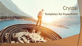  Presentation with time - Amazing presentation theme having when time is passing backdrop and a cream colored foreground