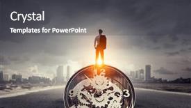  Presentation with time machine - Audience pleasing slides consisting of when time is passing backdrop and a dark gray colored foreground