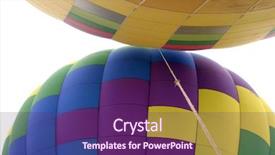  Presentation with hot air balloons - Beautiful presentation theme featuring when two hot air balloons touch its called a kiss backdrop and a violet colored foreground