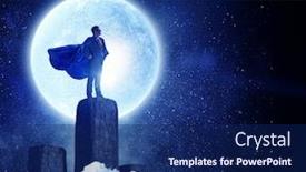  Presentation with media - Slide deck with when you are on top mixed media background and a navy blue colored foreground